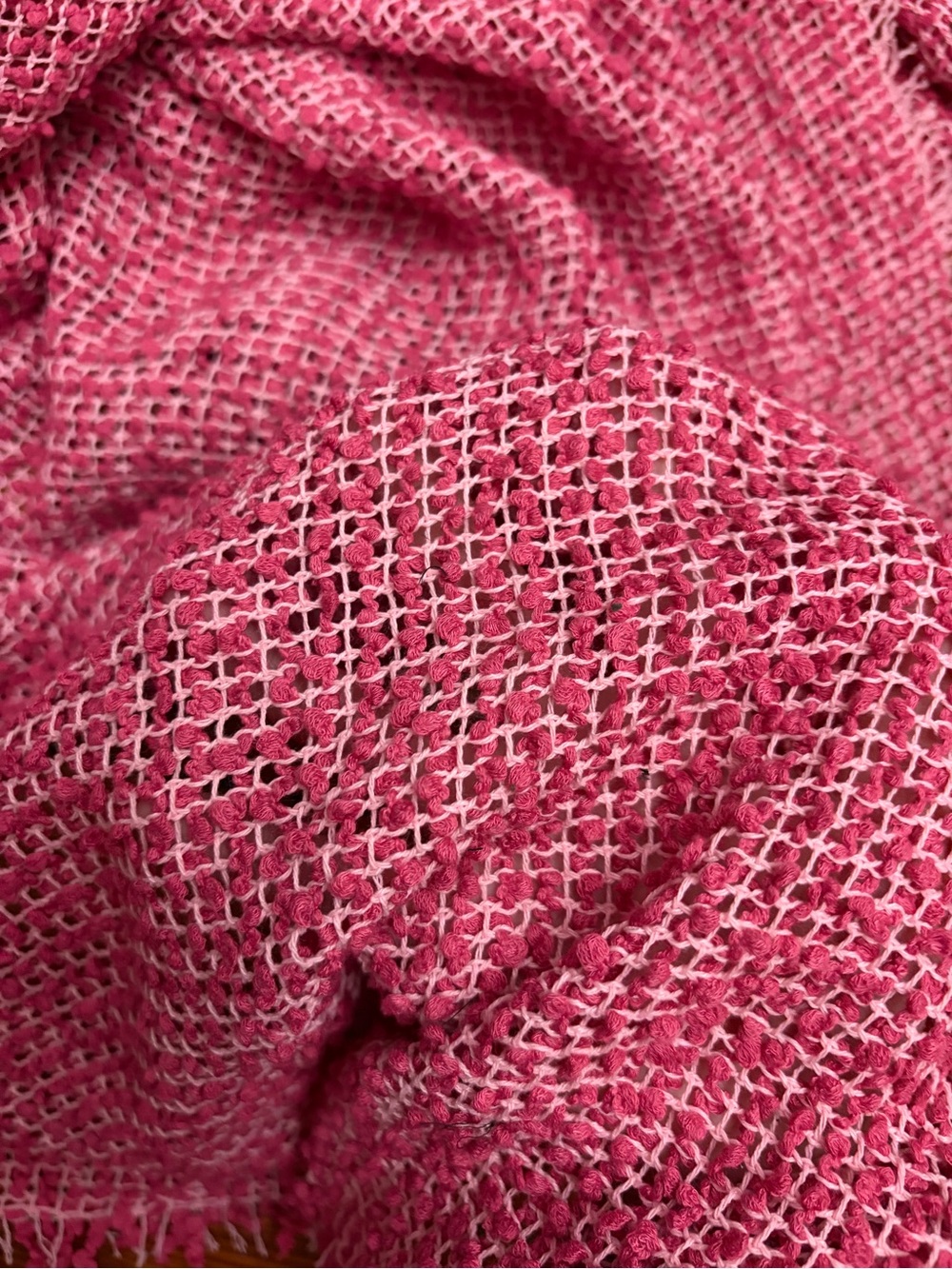 Pink Bouclé tweed Fabric - 2.2 yard - 59” width